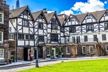 British Guard Courtyard Tower London England