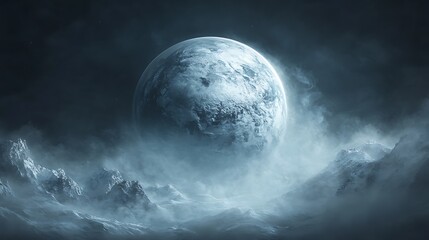 Fototapeta premium 3D rendering of the Earth with clouds around it