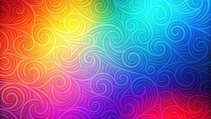 Obraz premium Gradient ombre background with swirling shapes and vibrant hues, abstract art background, geometric patterns