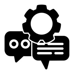 Communication Tools Icon Glyph Style for Communication Technology Themes
