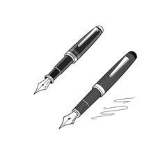Drawing pen icon. Writing ink mark symbol. Writing pen vector illustration.