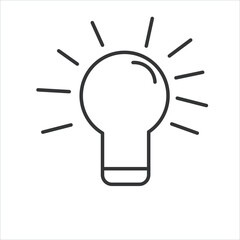 bulb icon. think icon