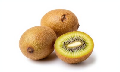 Fresh kiwi with vibrant green flesh