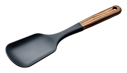 Kitchen tool with wooden handle for cooking tasks, cut out - stock png.