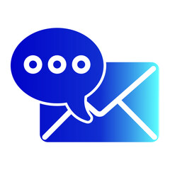 Message Icon with Glyph Gradient Style