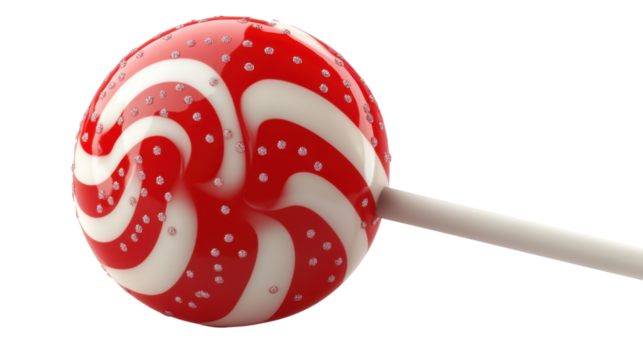 red lollipop isolated on white