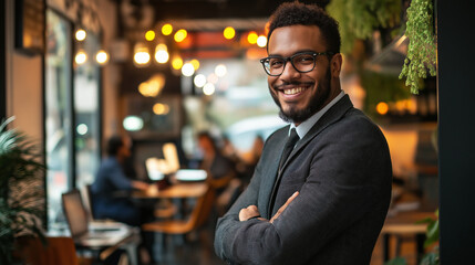 Fototapeta premium Businessman with a happy smile