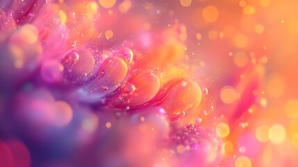 pink and yellow bokeh Abstract background