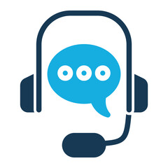 Communication Center Icon with Duo Tone Trendy Style