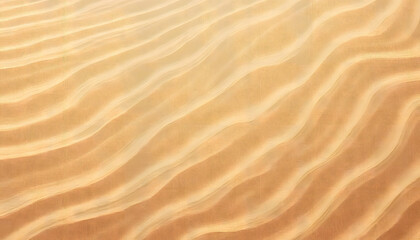 Fototapeta premium Abstract wavy texture in warm beige tones, soft lines for elegant backgrounds, copy space sand