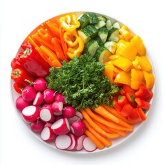 Vegetable Platter with Bell Peppers Carrots 