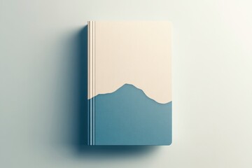 Fototapeta premium Modern Book Design with Mountain Theme and Soft Color Palette
