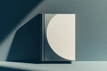 Minimalist Book Cover with Geometric Shadows and Soft Lighting