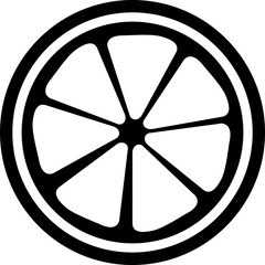 Rounded Filled Slice Lemon Icon