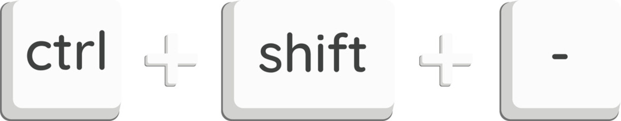 ctrl + shift + -