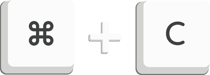 command + C