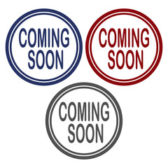  coming soon stamp icon vector design templates