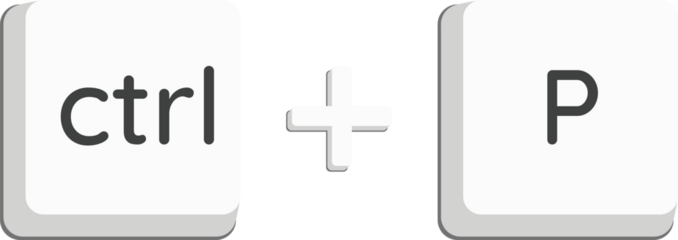ctrl+P