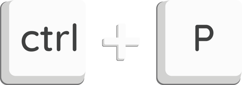 ctrl+P