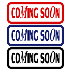  coming soon stamp icon vector design templates