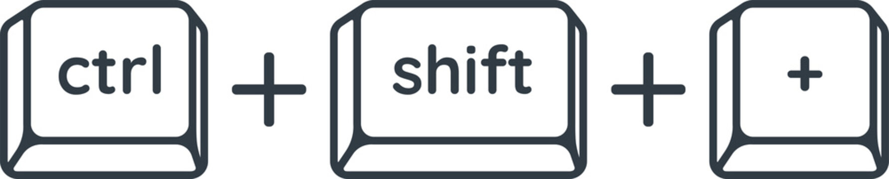 Ctrl + shift + +