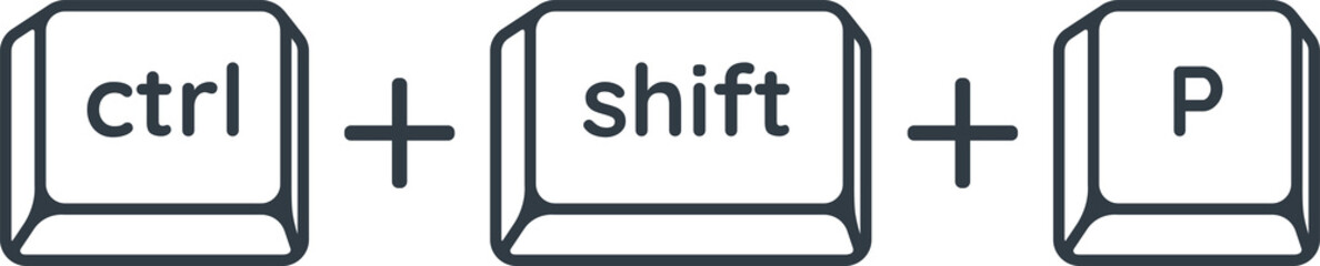 ctrl + shift + p