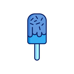 Ice cream vector icon, ice cream stick symbol flat design.