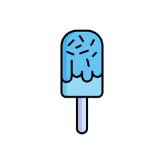 Ice cream vector icon, ice cream stick symbol flat design.