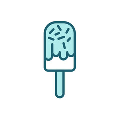 Ice cream vector icon, ice cream stick symbol flat design.