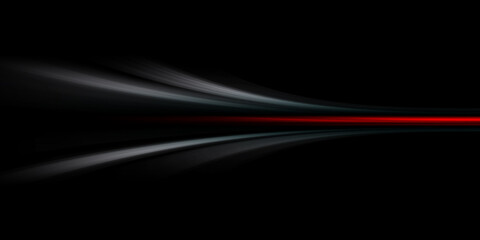Abstract vibrant neon red and gray speed lines on a dark background