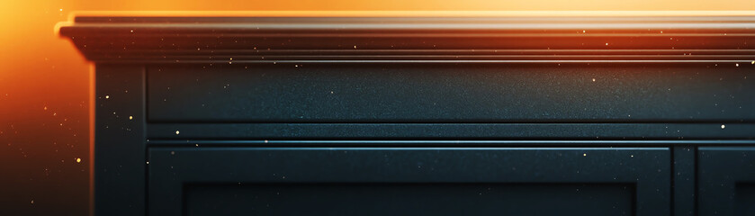 Obraz premium Close-up of modern architectural structure with sleek lines and sunlit backdrop, showcasing minimalist design.