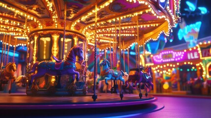 Enchanted Carousel Night: A Whimsical Fairytale Ride