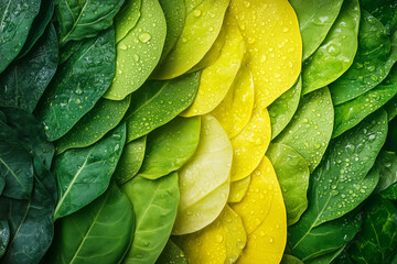 Fototapeta premium Vibrant Layers of Fresh Leaves