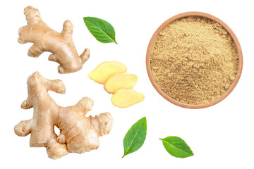 Ginger powder isolated