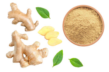 Ginger powder isolated