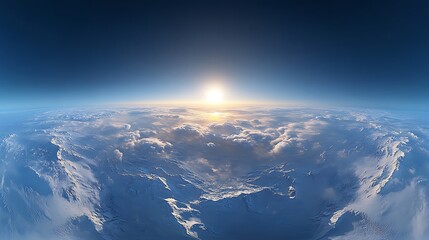 360-degree panorama a view from space of Earths