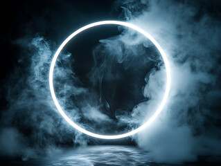 light circle with smoke illustration