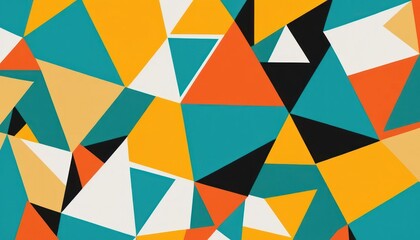 Chaotic Geometric Shapes with Bold Colors