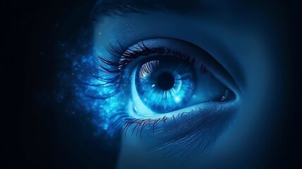 eye in blue