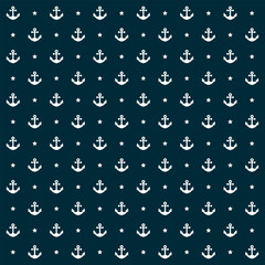 Seamless Nautical Anchor Pattern