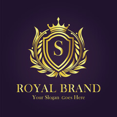 Luxury Gold Monogram Logo - Letter S