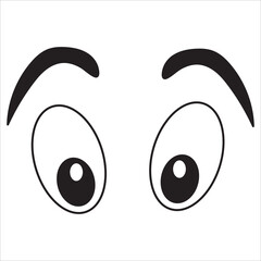 Fototapeta premium cartoon eyes vector illustration