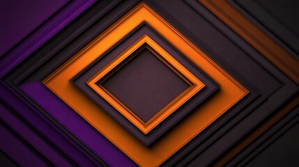 Obraz premium Abstract Geometric Design Featuring Orange and Purple Stripes