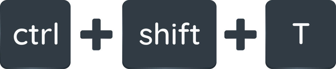 Obraz premium ctrl + Shift + t