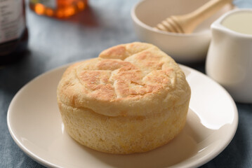 Fresh homemade English muffins for breakfast