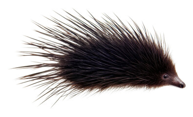 Echidna exhibiting unique spiny features in detail, cut out - stock png.
