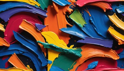 Bold Chaotic Strokes in Rainbow Colors