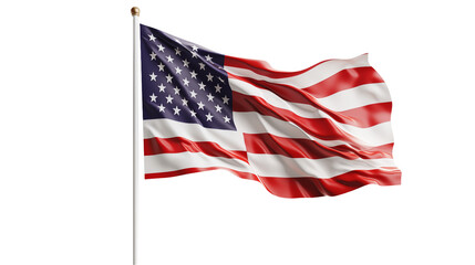 US Flag Waving Proudly Patriotism Independence American Symbolism