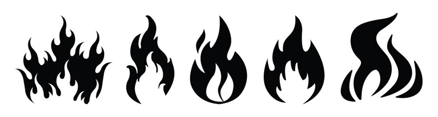 Fire Silhouette Vector Design for Creative Projects