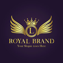 Luxury Gold Monogram Logo - Letter L